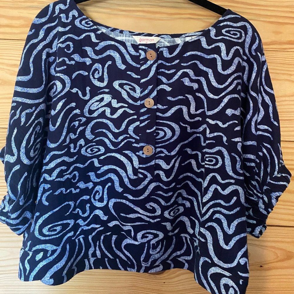 Blue Gorman Top, size 10